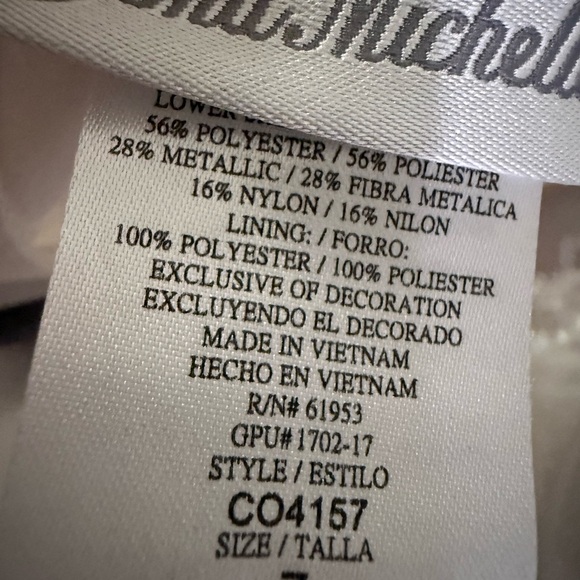 Jona Michelle White and Fushia Formal Dress - Picture 8 of 10